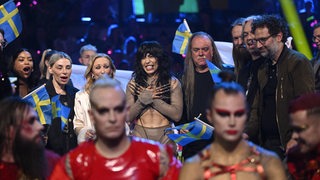 Eurovisioncontest Gewinnerin Loreen aus Schweden in der Mitte