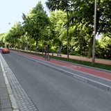 Die neue Fahrradstraße am Wall in der Bremer Innenstadt