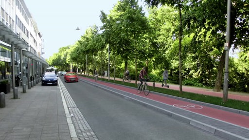 Die Straße am Wall soll Bremens erste Fahrrad-Premiumroute entstehen. 