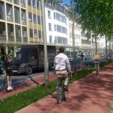 Die neue Fahrradstraße am Wall in der Bremer Innenstadt