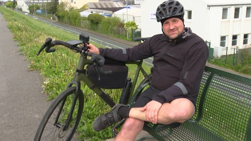 Heyko Habben ist mit seinem Rennrad unterweg.