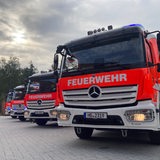 Vier neue Hilfeleistungslöschfahrzeuge werden an der Feuerwache 7 am Hochschulring vorgestellt