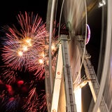 Feuerwerk auf dem Bremer Freimarkt.