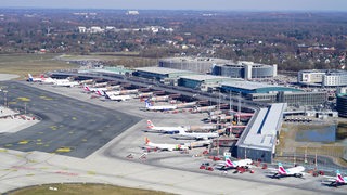 Flughafen Hamburg aus der Luft.