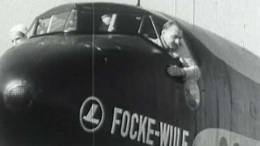 Zu sehen ist eine alte aufnahme des Flugzeuges Focke Wulf.