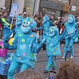 Der Freimarktsumzug 2024 zieht durch die Obernstraße in Bremen.