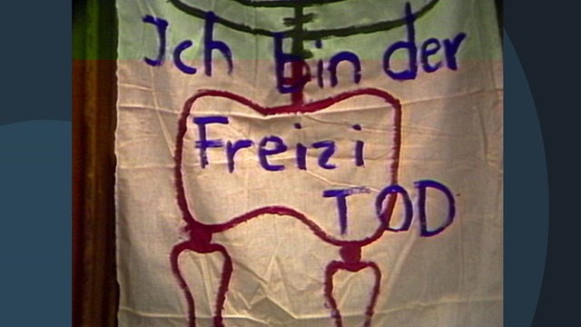 Ein Plakat aus Walle mit der Aufschrift "Ich bin der Freizi TOD".