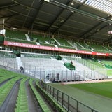 Ein Blick auf den Gästeblock des Bremer Weser-Stadions