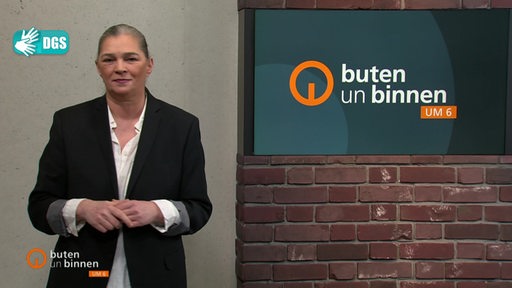 Gunda Helmes im Studio von buten un binnen.