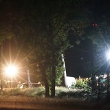 Polizisten durchsuchen im Scheinwerferlicht ein Waldstück. Einem Tatverdächtigen wird vorgeworfen, für den gewaltsamen Tod einer 17-Jährigen verantwortlich zu sein.