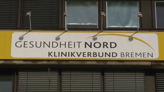 Der Schriftzug Gesundheit Nrord, Klinikverbund Bremen.