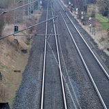 Bahngleise.