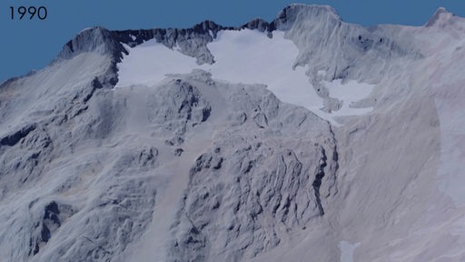 Ein Gletscher in den Alpen.