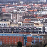 Luftaufnahme von Wohnhäusern in Bremerhaven