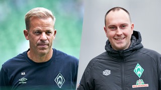 Ex-Werder-Trainer Markus Anfang und Werder-Trainer Ole Werner (Montage)