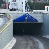 Die Einfahrt des Hafentunnels in Bremerhaven.