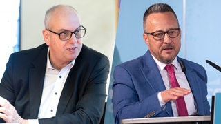Collage zeigt den Bremer Bürgermeister Andreas Bovenschulte und den Landesvorsitzenden der Bremer CDU Heiko Strohmann