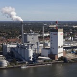 Das SWB-Heizkraftwerk n Bremen-Hastedt aus der Luft fotografiert