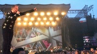 Der Sänger Herbert Grönemeyer bei einem Konzert im Weserstadion