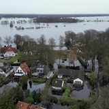 Hochwasser in Borgfeld.