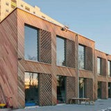 Eine kita aus Holz in Saarbrücken.