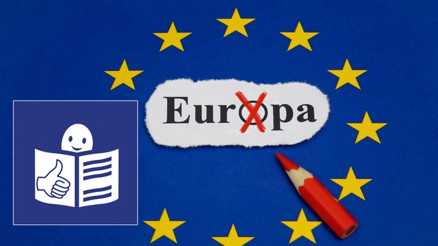 Symbolbild Europawahl mit Symbol "Leichte Sprache"