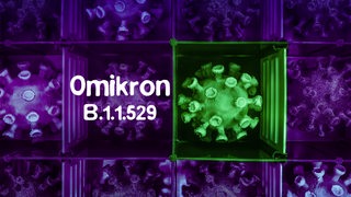 Das Symbold der Omikron-Variante des Corona-Virus