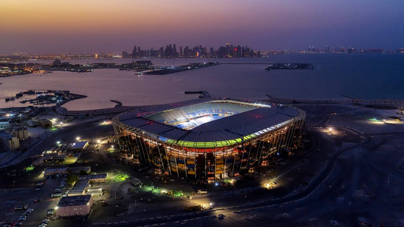 Zu sehen ist da WM-Stadion in Doha.