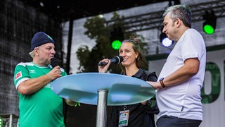 Anne-Kathrin Laufmann  im Gespräch beim Tach der Fans.