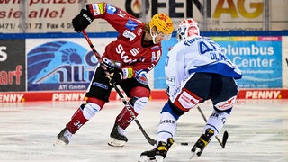 Philip Samuelsson (34, Fischtown Pinguins Bremerhaven ) Ken Andre Olimb (40, Schwenninger Wild Wings ), Fischtown Pinguins Bremerhaven - Schwenninger Wild Wings, 