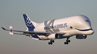 Ein Airbus Beluga in der Luaft
