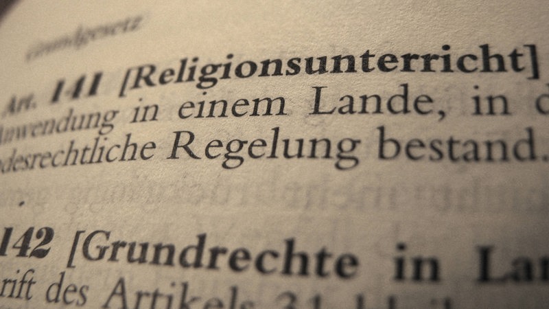 Gesetzestext zum Religionsunterricht aus deutscher Gesetzessammlung