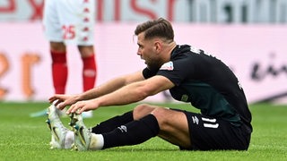 Niclas Füllkrug fotografiert beim Fußball Bundesliga Spiel Mainz 05 gegen Werder Bremen am 8.4.2023 in Mainz. 