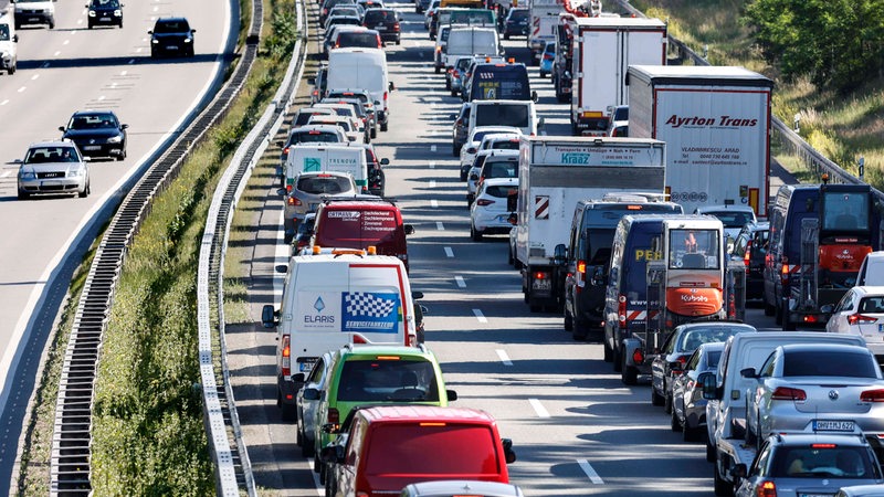Stau auf Autobahn