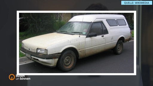 Bild eines alten, weißen Ford-Kombi Modells, der nur in Australien verkauft wurde.