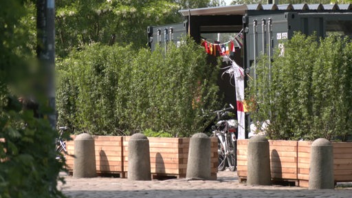An der Friedrich-Rauers-Straße steht ein Container für Suchtkranke