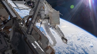 Matthias Maurer an der ISS.