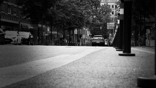 Das Schwarz-Weiß-Bild der Martinistraße
