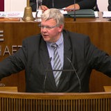 Der CDU-Abgeordnete Jens Eckhoff bei einer Rede in der Bremischen Bürgerschaft.