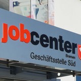 Eingangsschild des jobcenters (Süd) in Bremen