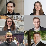 Collage zeigt die unter 30jährigen Politiker:innen im Land Bremen: Fynn Lukas Voigt, Franziska Tell, Marcel Schroeder, Janina Strelow, Senihad Sator, Wiebke Winter, Dariush Hassanour, Ole Humpich und Selin Arpaz