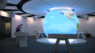 Blick in die Extremwetterausstellung im Klimahaus