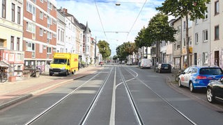 Blick in die Langemarcksraße in der Bremer Neustadt