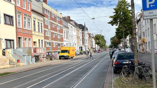 Blick in die Langemarcksraße in der Bremer Neustadt