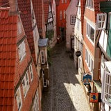 Dächer des Bremer Schnoorviertel: Das einzig erhaltene mittelalterliche Stadtviertel in Bremen.