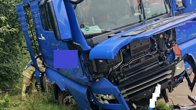 Bild eines kaputten Lkw
