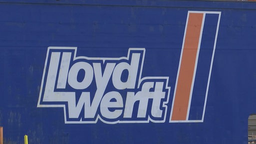 Das Logo und der Schriftzug der Lloyd Werft Bremerhaven,