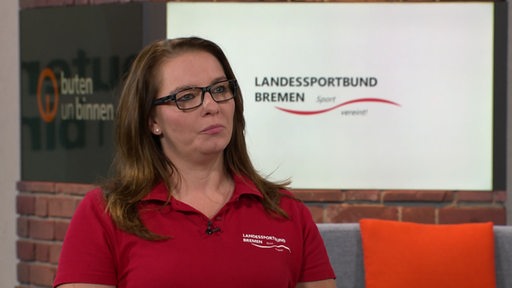 Die Geschäftsführerin des Landessportbund Bremen im Interview bei buten un binnen.