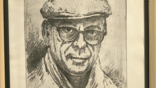 Der Künstler und Maler Fritz Geerken in einem Selbstportrait. 