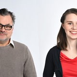 Collage zeigt die beiden Grünen Politiker:innen Marek Helsner und Franziska Tell